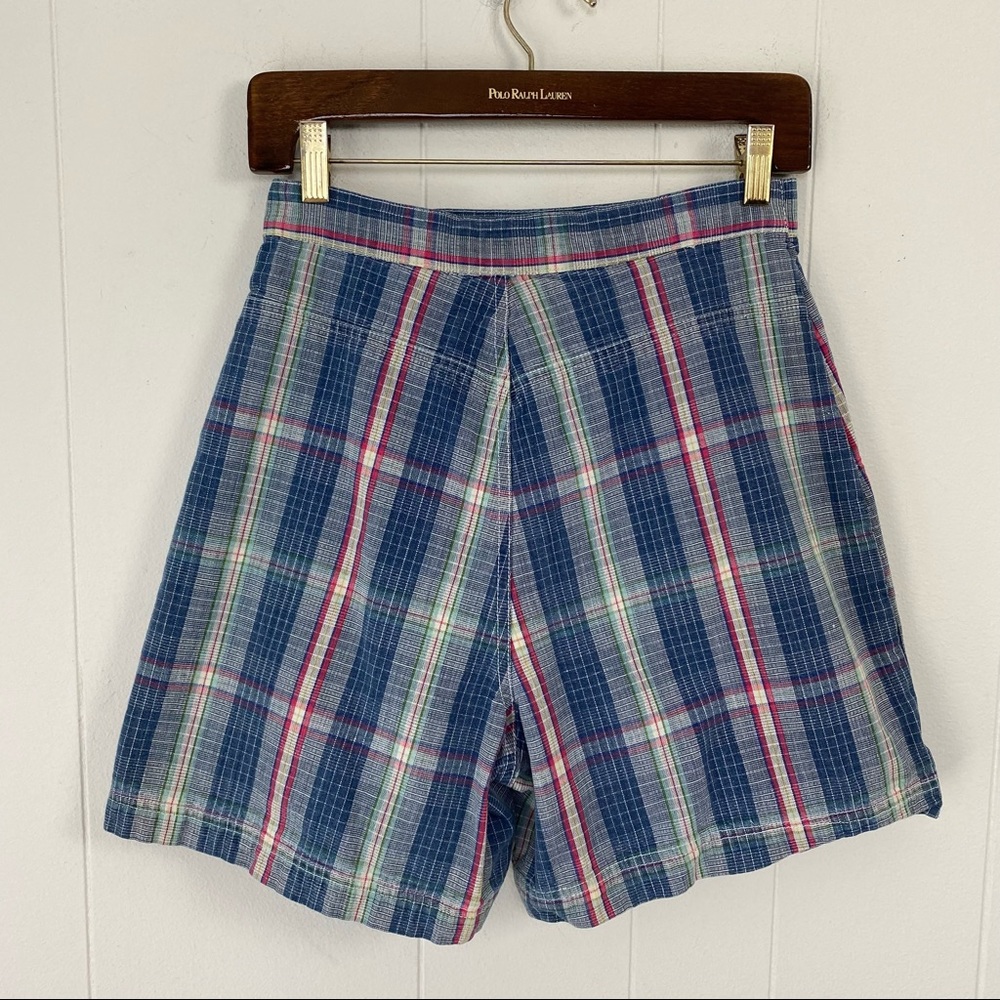 Vintage The Relay Company Plaid Button Front Skort Mini Skirt Size Small 26" - Picture 9 of 13